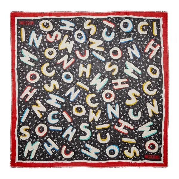 

Шарф scarf 140x140 cm Moschino, черный