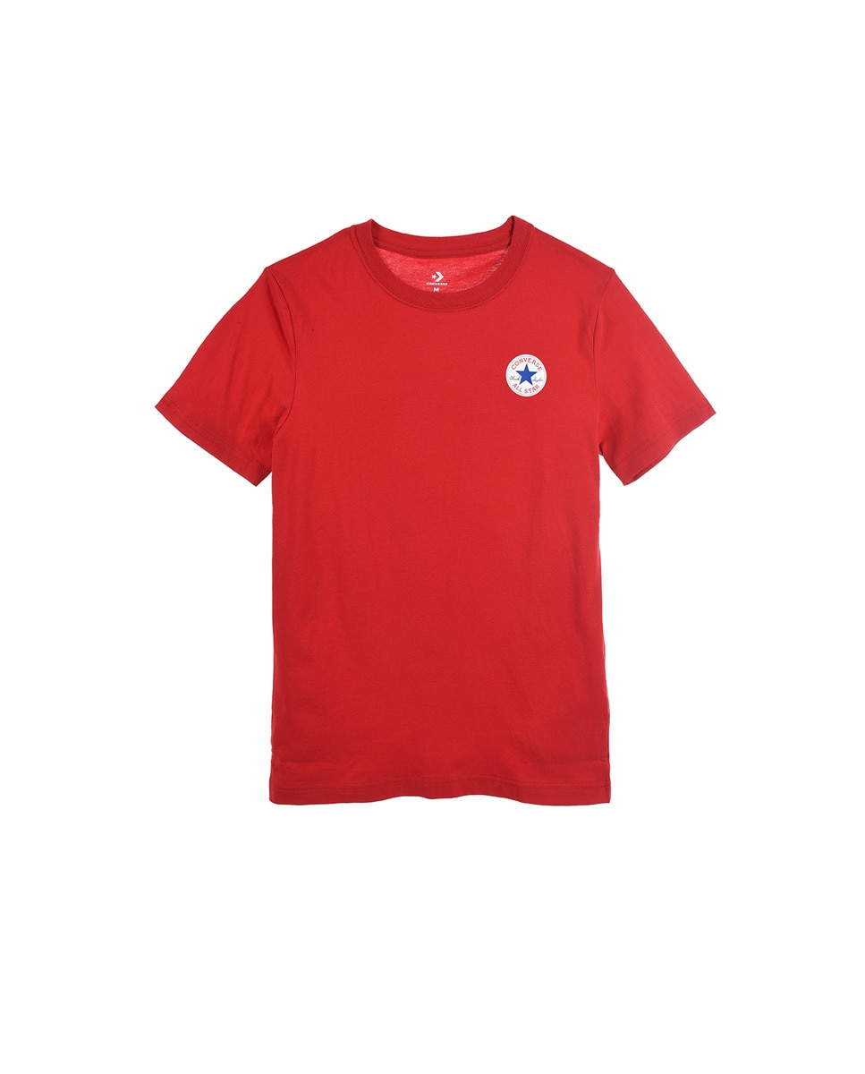 Футболка для мальчика с коротким рукавом Converse, красный футболка с круглым вырезом короткими рукавами и рисунком спереди m синий