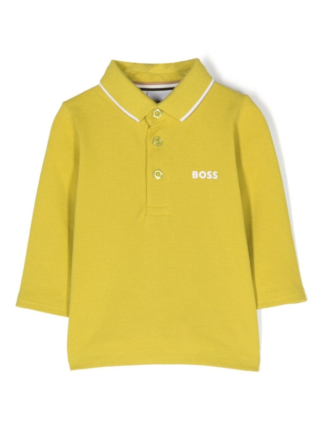 

BOSS Kidswear рубашка поло с логотипом, желтый