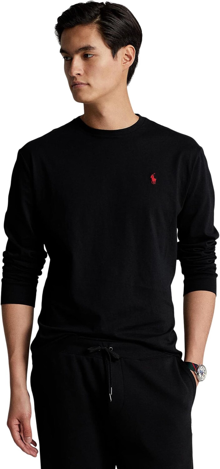 

Классическая футболка из хлопкового джерси Polo Ralph Lauren, цвет Polo Black