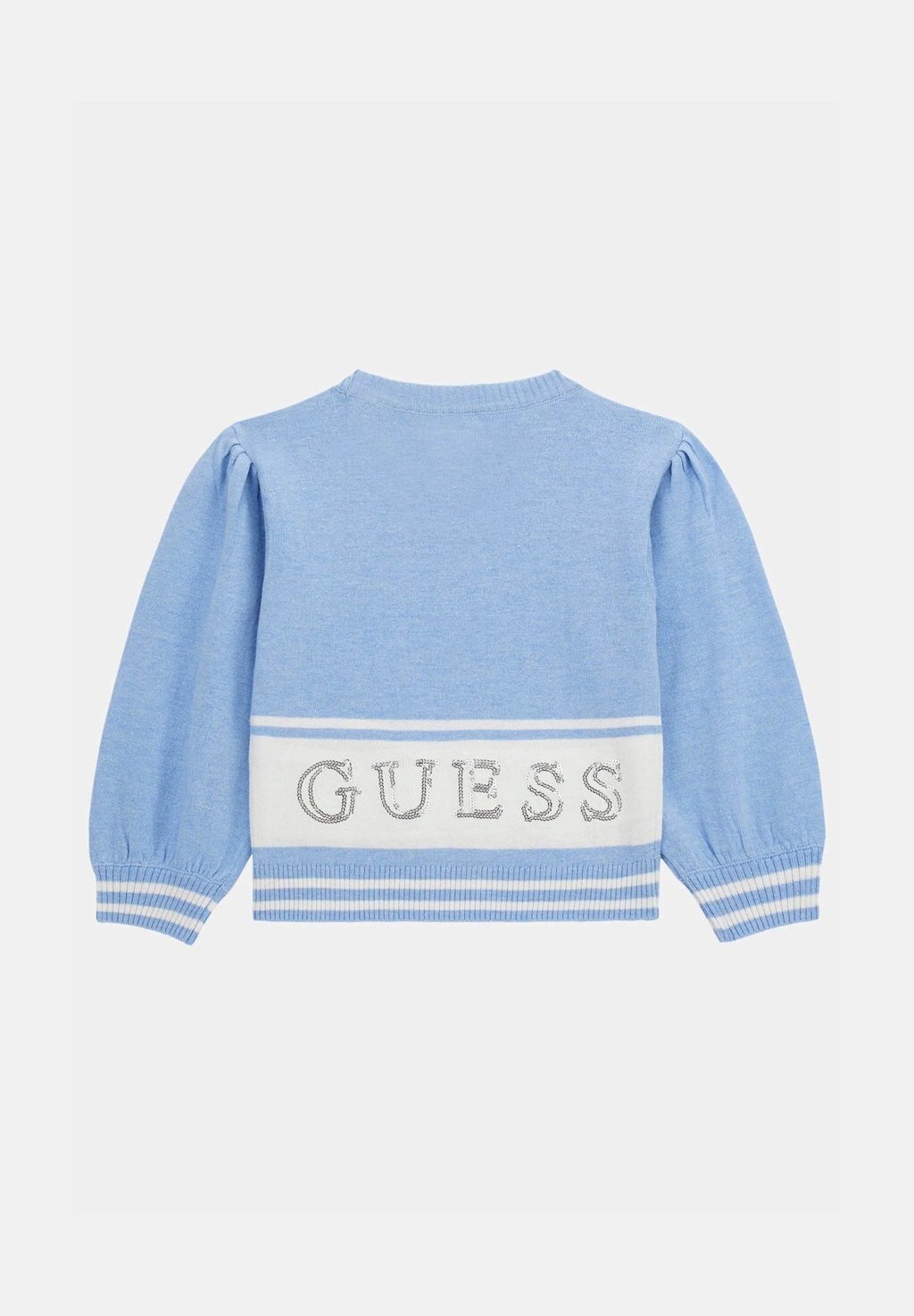 

Вязаный свитер LOGO PAILLETTEN Guess, светло-голубой