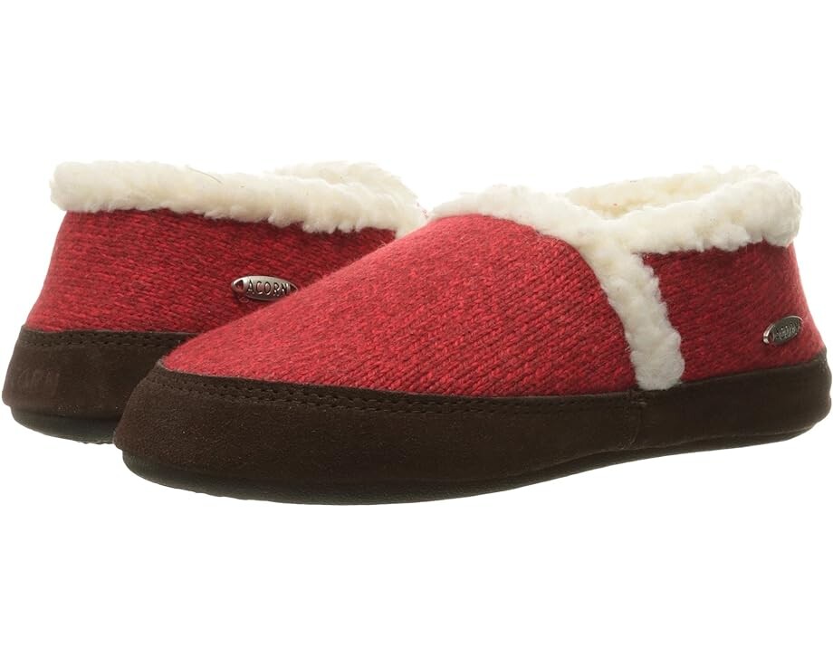 Тапочки Acorn Moc Ragg, цвет Red Ragg Wool