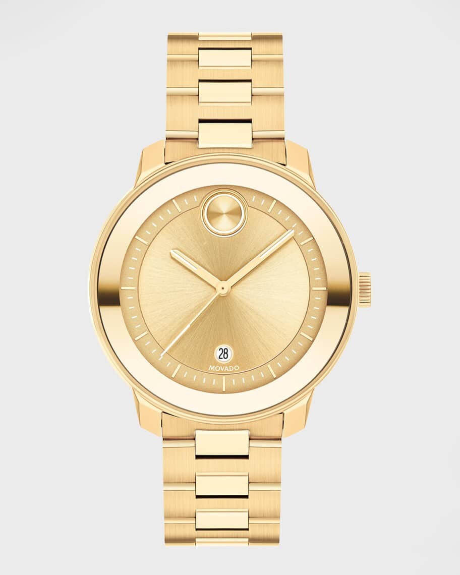 

Часы-браслет Verso с окошком даты, золото Movado