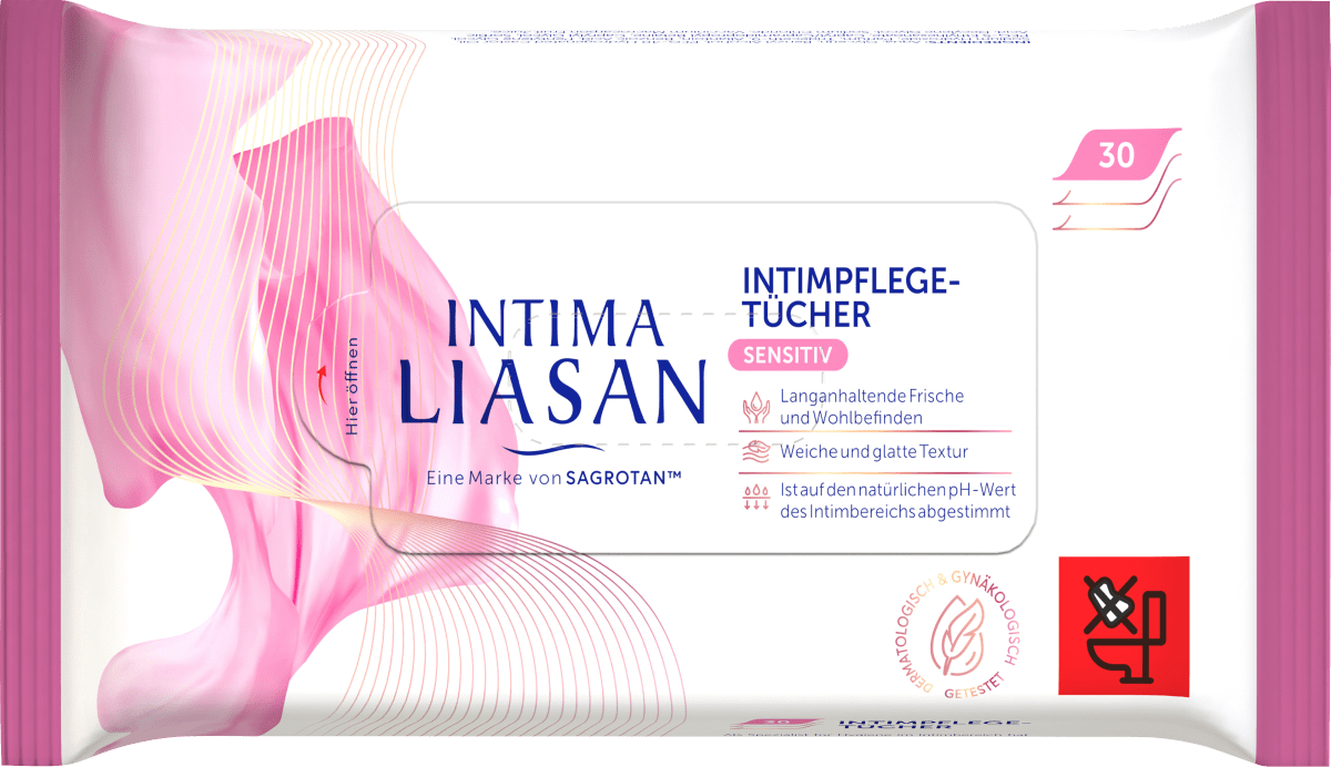 Салфетки для чувствительной интимной гигиены 30 шт. Intima Liasan