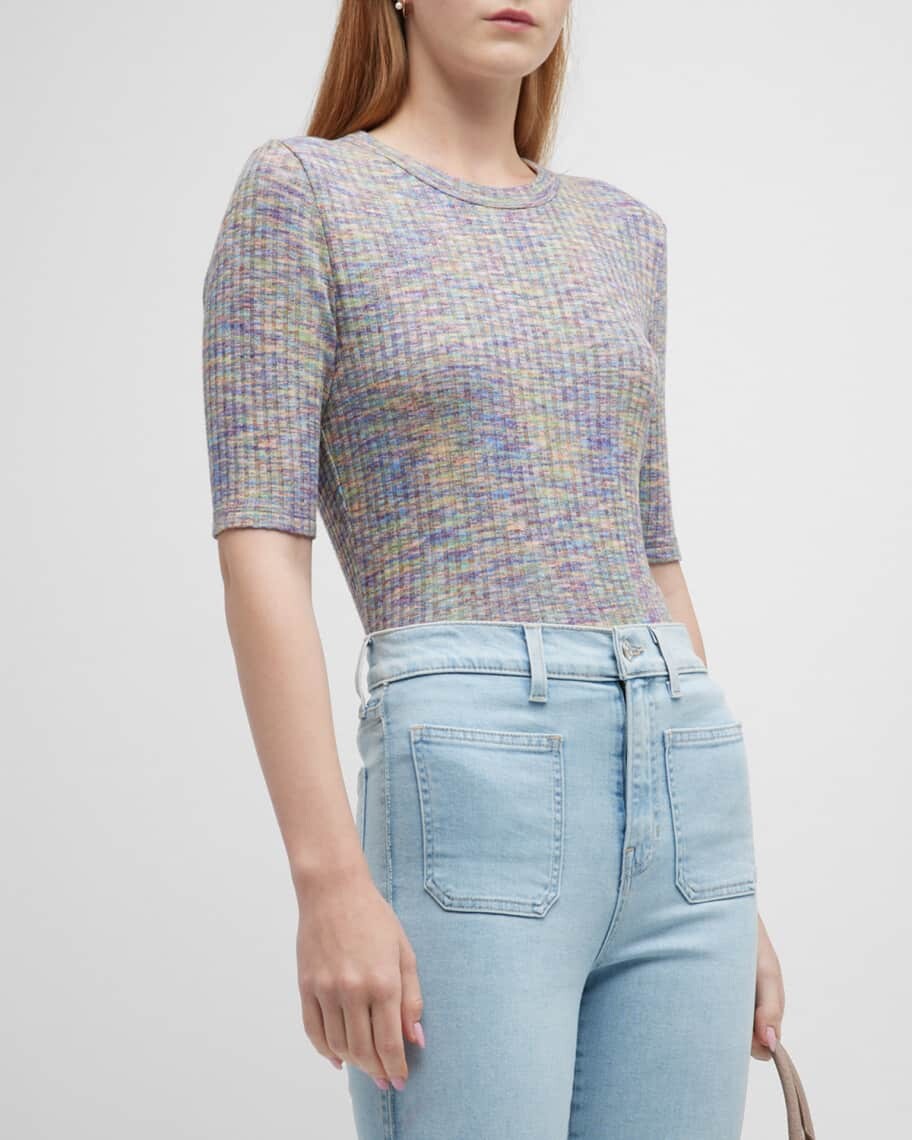 

Футболка Larke в рубчик Veronica Beard Jeans