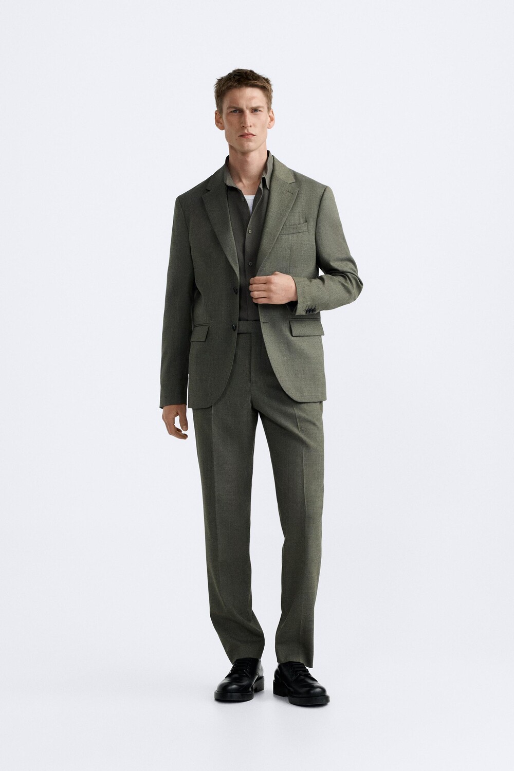 

Блейзер из итальянской шерсти ZARA, темно-зеленый
