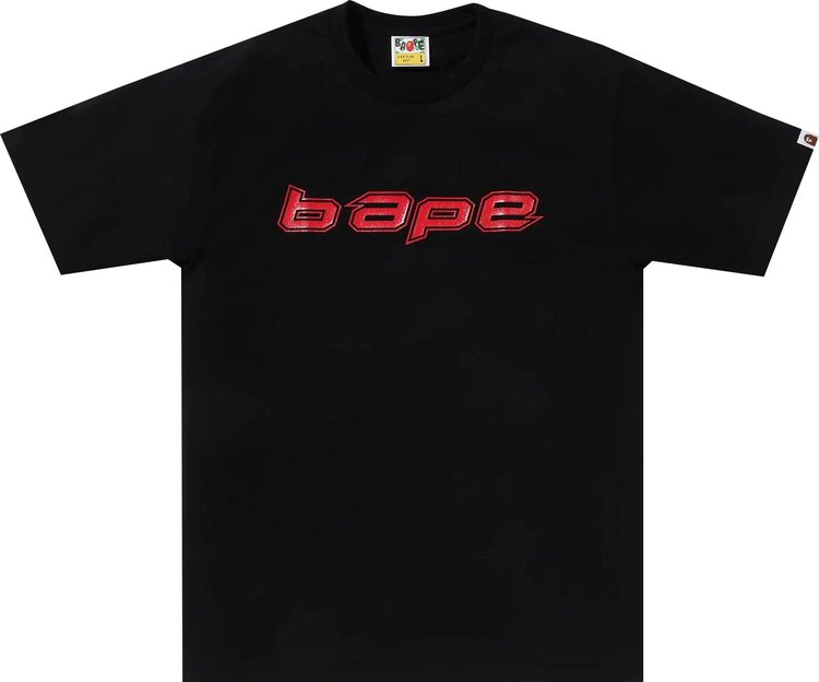 

Футболка BAPE Silicon Logo 'Black', черный