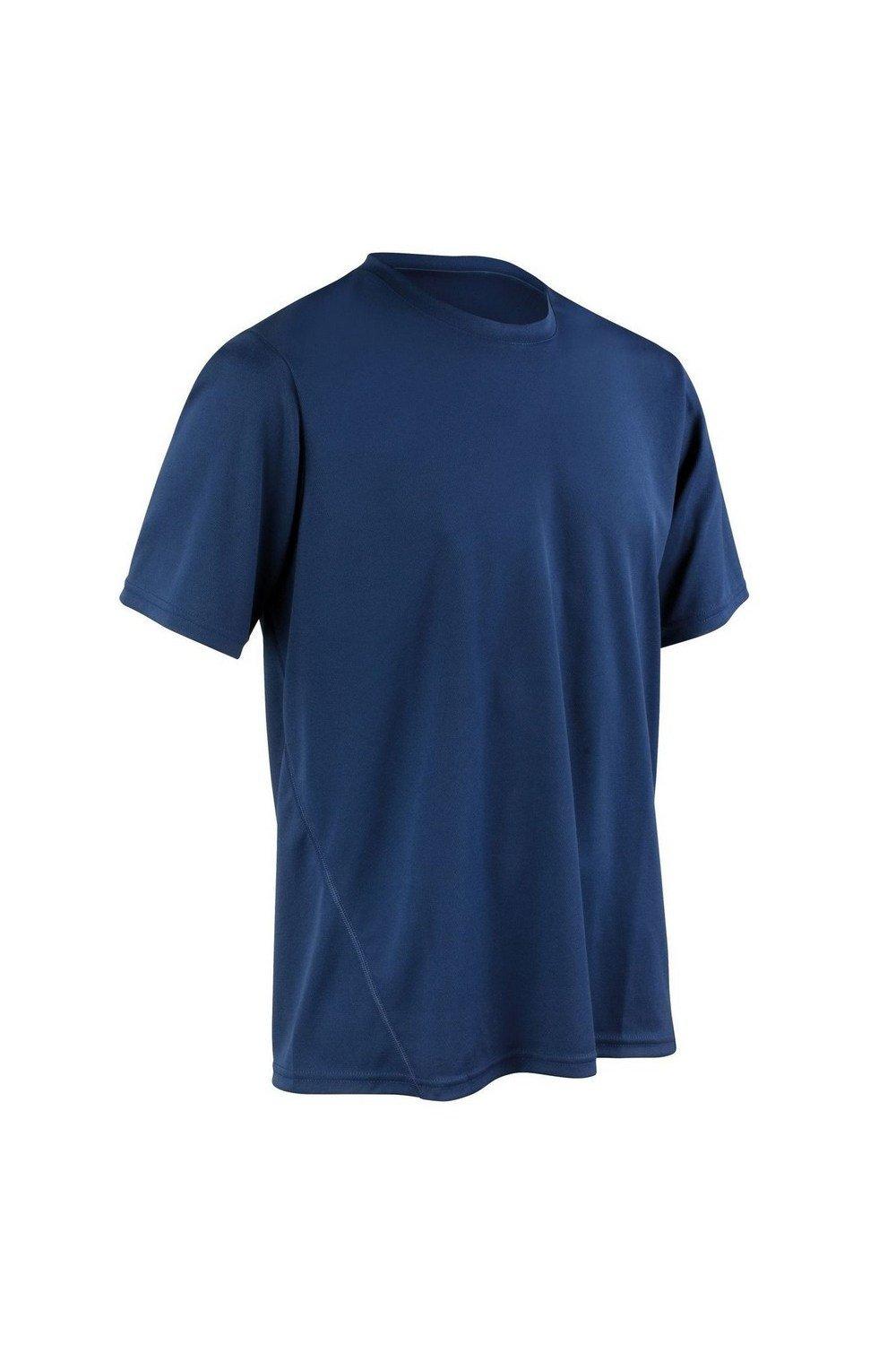 Быстросохнущая спортивная футболка с короткими рукавами Spiro, темно-синий
