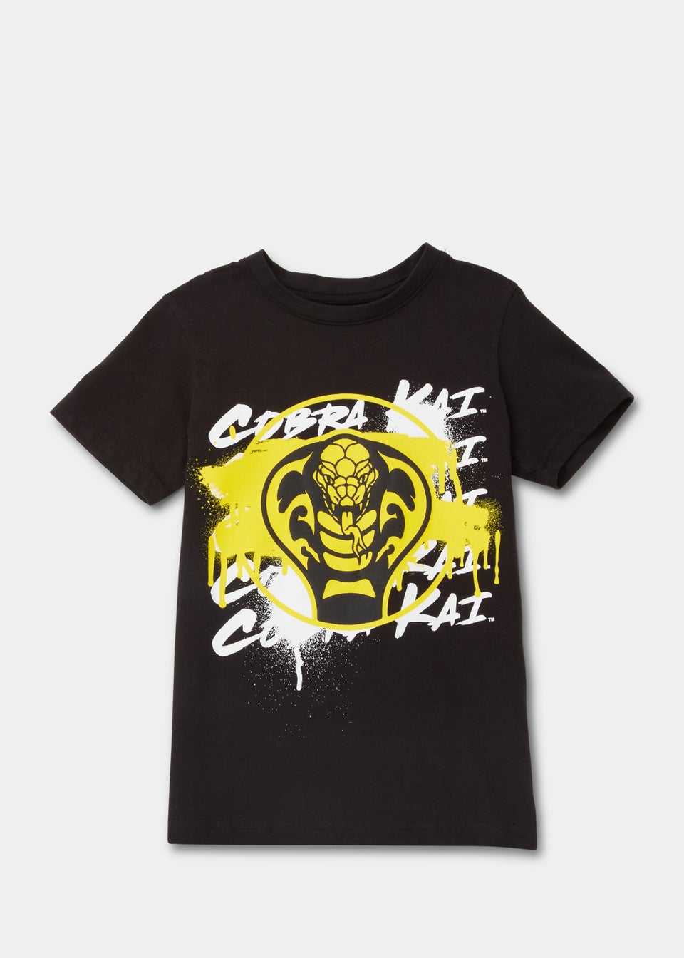 Детская черная футболка Cobra Kai (5–12 лет) fashion cobra kai graphic t shirts for women unisex tees blouses kawaii clothes harajuku tops oversized woman tshirts cobra kai