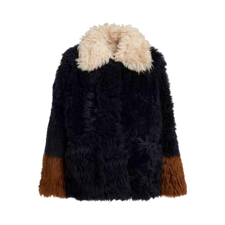 

Куртка Marni Long Hair Shearling Jacket, цвет Light Navy