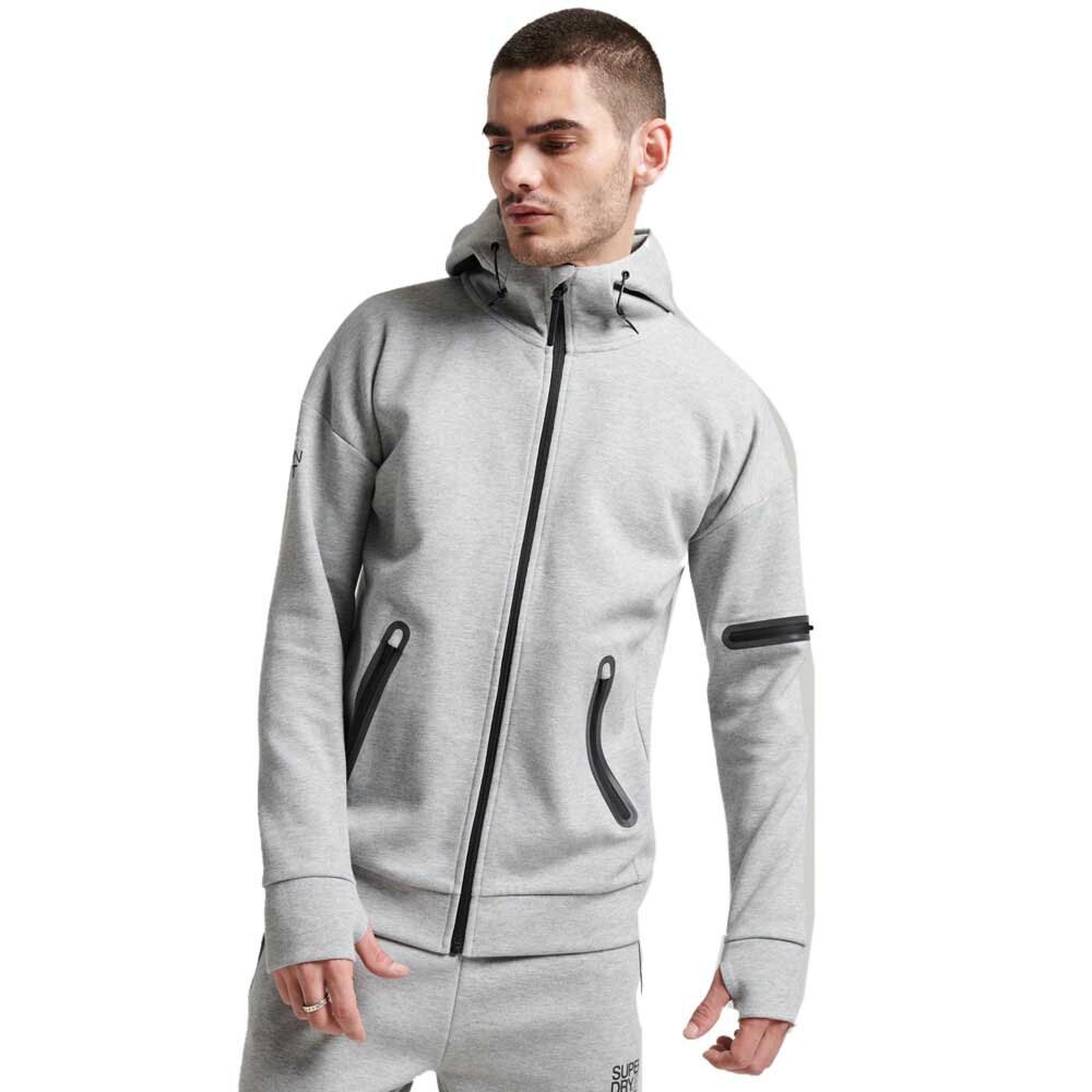 

Худи Superdry Gymtech Zip, серый