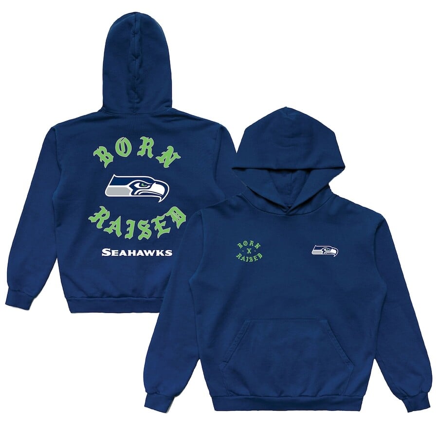 

Пуловер с капюшоном Born x Raised Seattle Seahawks, нави