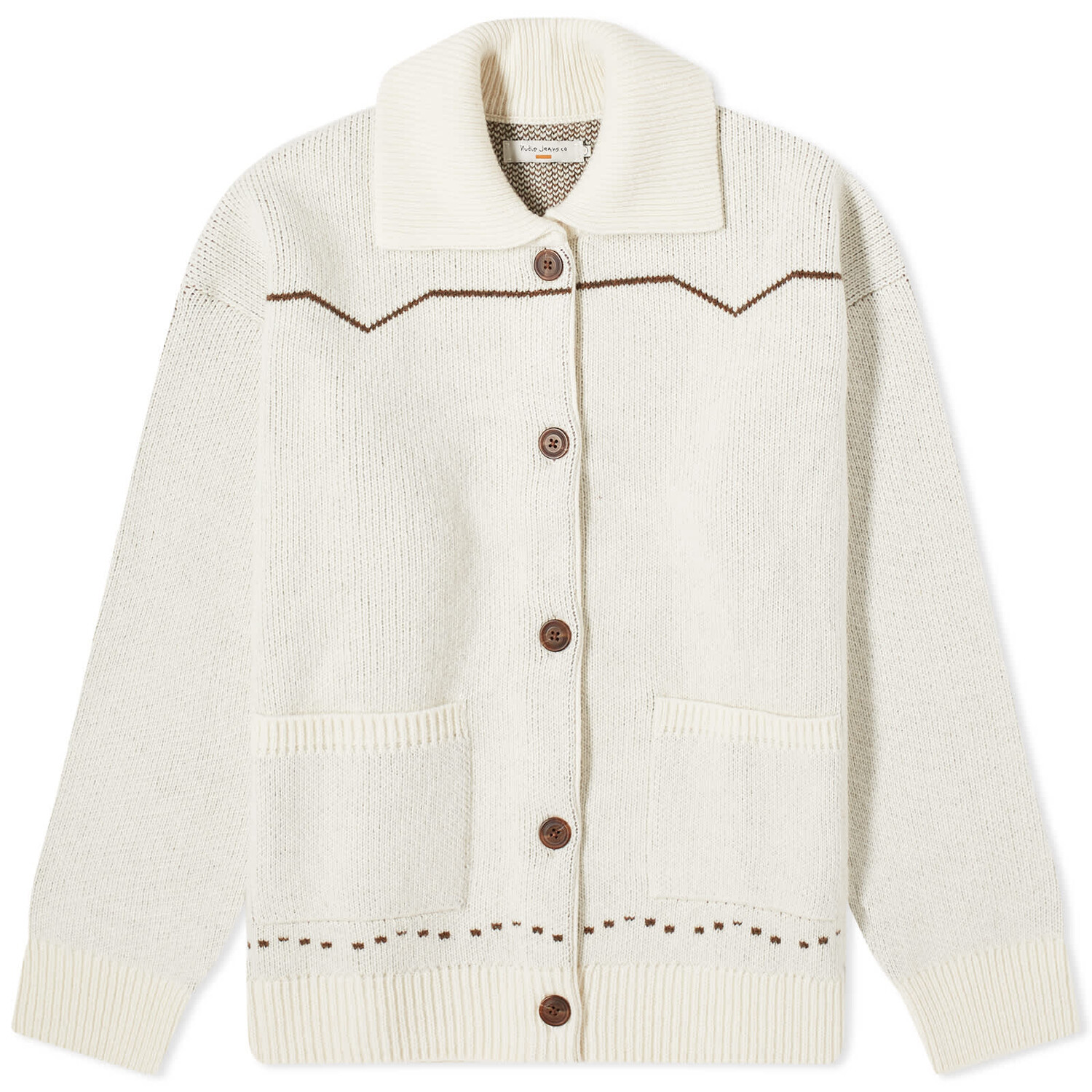 

Кардиган Nudie Jeans Co Sharon Western Knit, цвет Chalk White