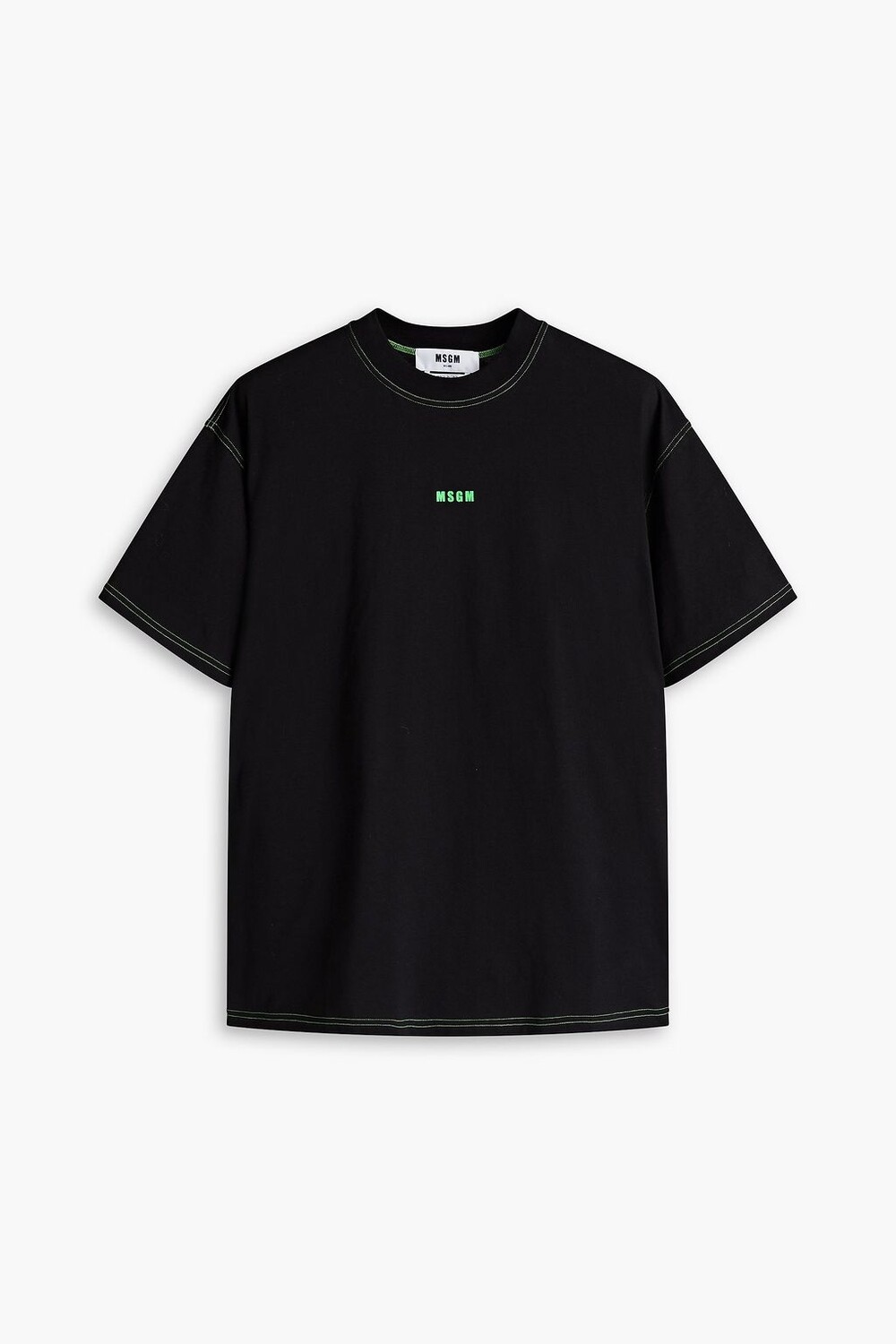 

Футболка из хлопкового джерси с принтом MSGM, черный