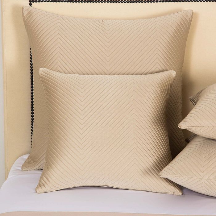 

Подушка Lux Herringbone Euro Sham Frette, коричневый/бежевый