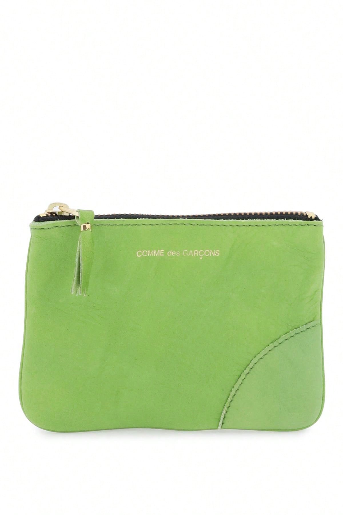 Кожаный кошелек Comme Des Garcons для монет, зеленый большой кошелек с логотипом comme des garcons красный