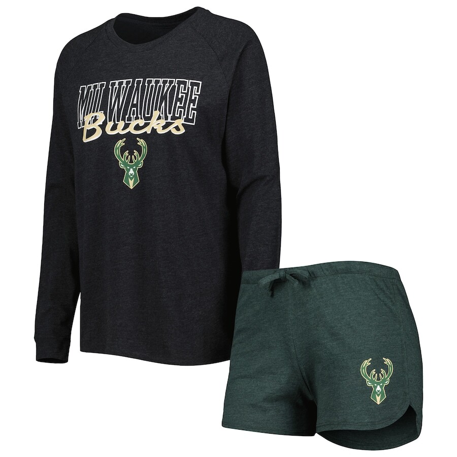 

Пижамный комплект Concepts Sport Milwaukee Bucks, черный