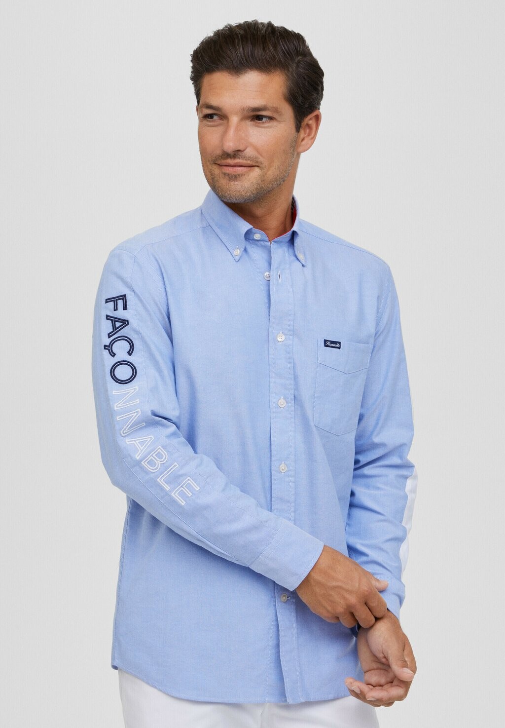

Рубашка Façonnable, цвет blue wht navy