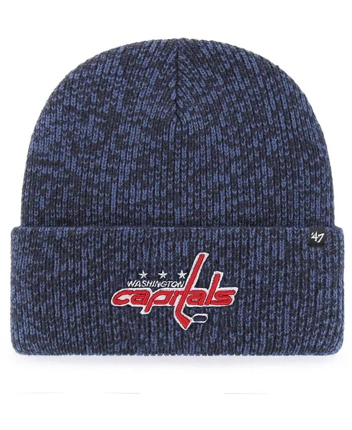 

Мужская темно-синяя вязаная шапка с манжетами Brain Freeze Washington Capitals '47 Brand, синий