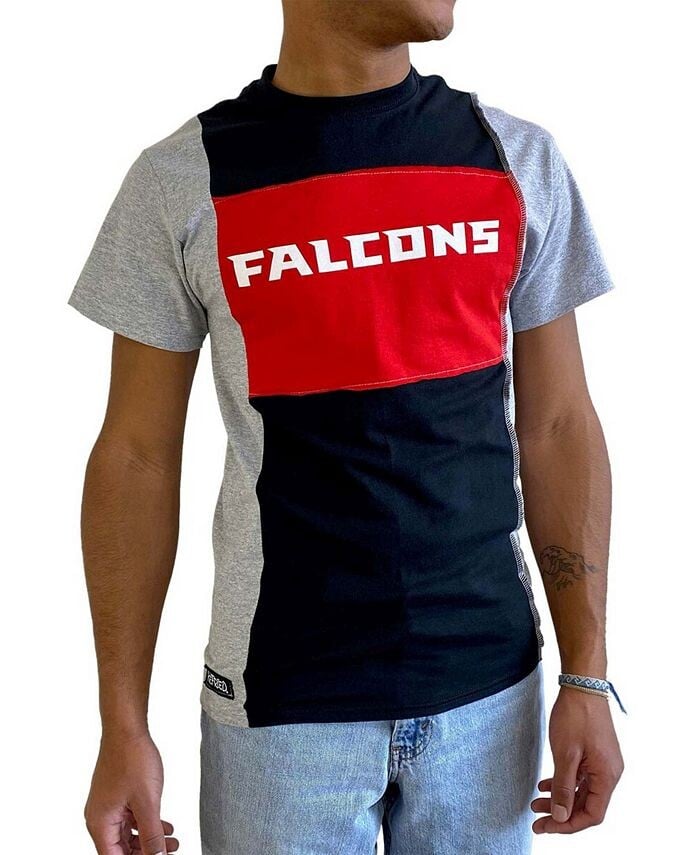 

Мужская черная футболка с рисунком Atlanta Falcons с разрезом Refried Apparel, черный