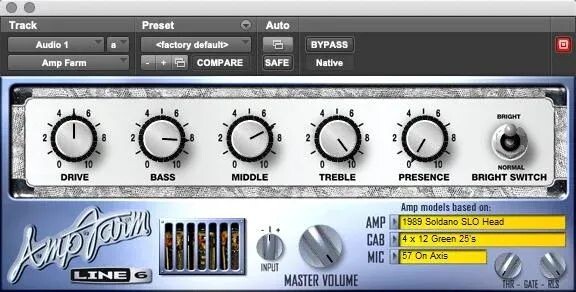 

Плагин Line 6 Amp Farm 4.0