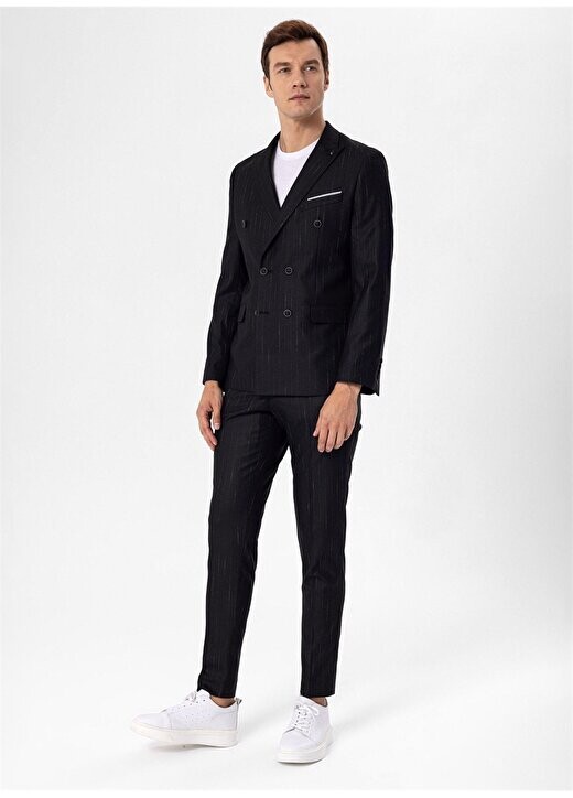 

Черный мужской костюм Slim Fit с нормальной талией TK1006900253 Süvari, черный