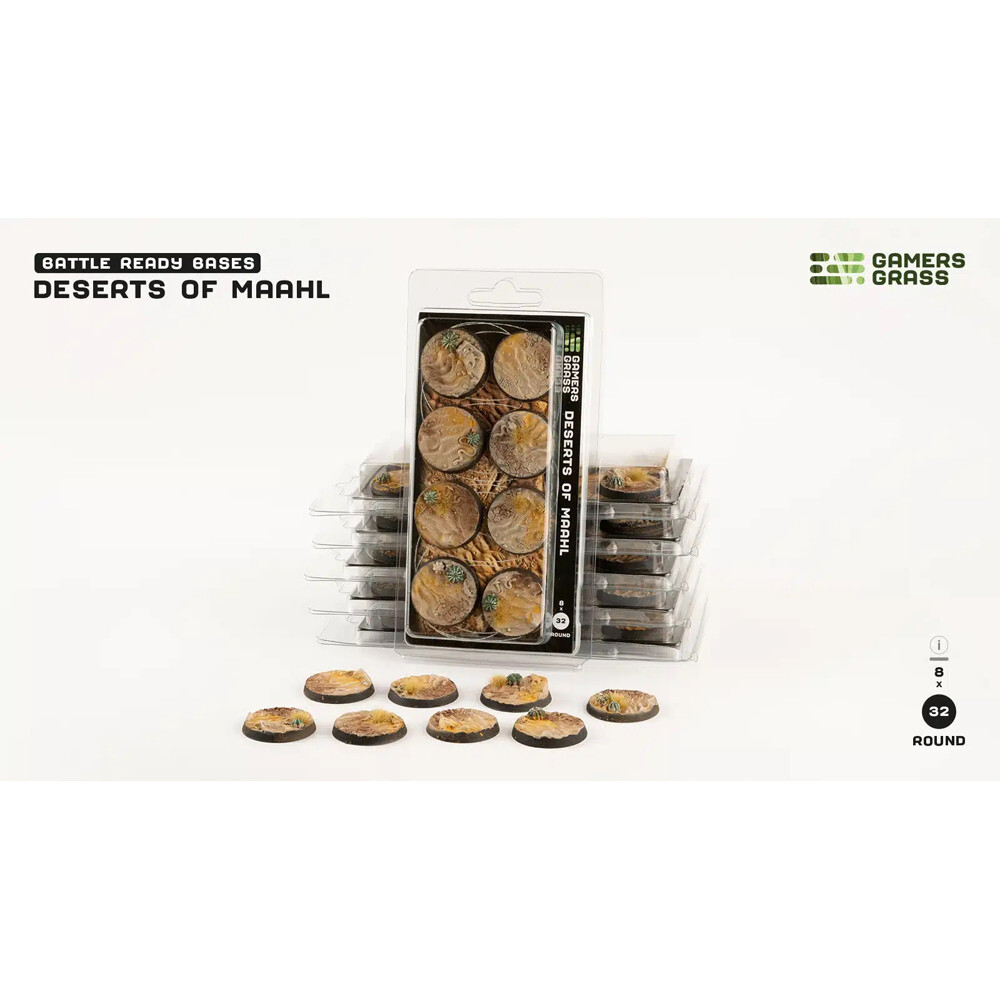 

Аксессуары Gamers Grass Battle Ready Bases: Deserts of Maahl - Round 32mm (8)