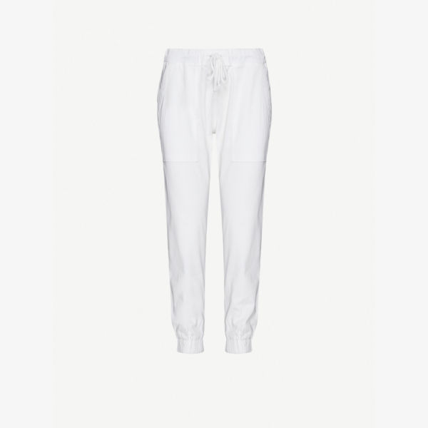 Легкие укороченные спортивные брюки из тканого материала с высокой посадкой Bella Dahl, белый