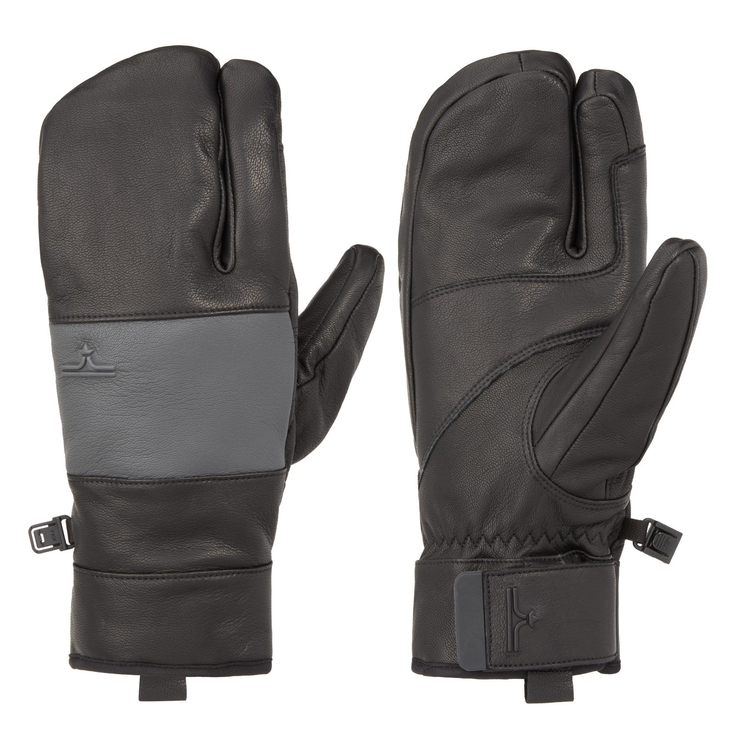 Рукавицы evo Pagosa Leather 3-Finger, цвет Black/Charcoal