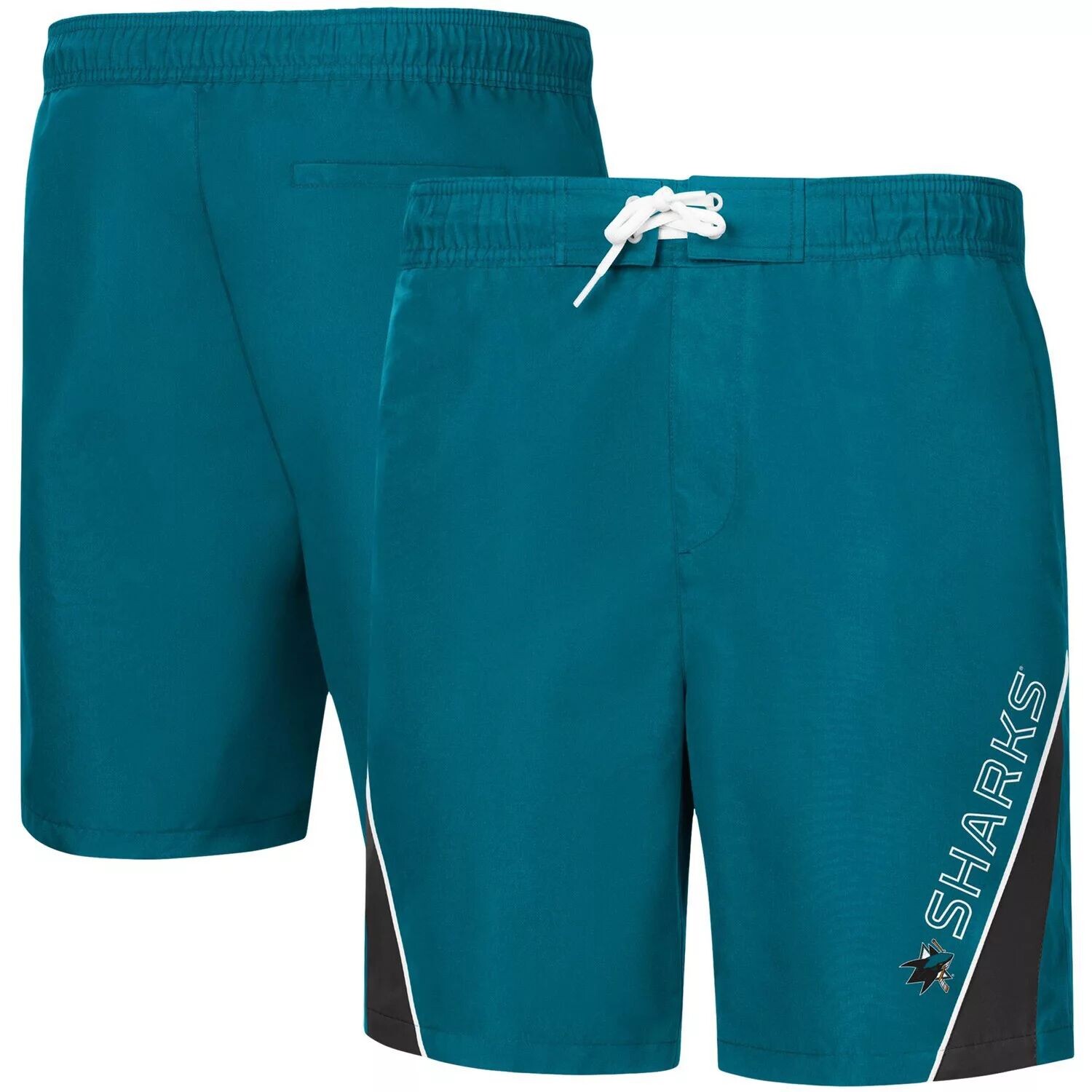 

Мужские шорты для плавания G-III Sports by Carl Banks темно-бирюзовые San Jose Sharks Sunrise Volley Swim Shorts