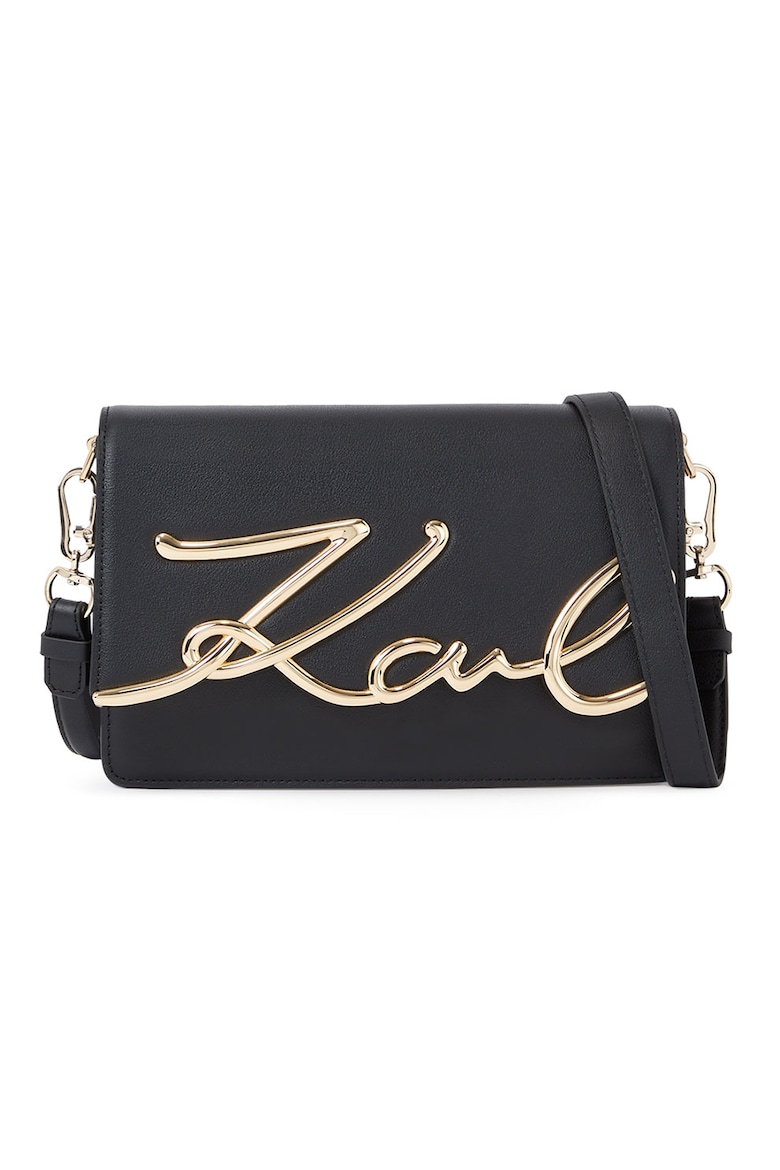 цена Фирменная кожаная сумка с логотипом Karl Lagerfeld, желтый