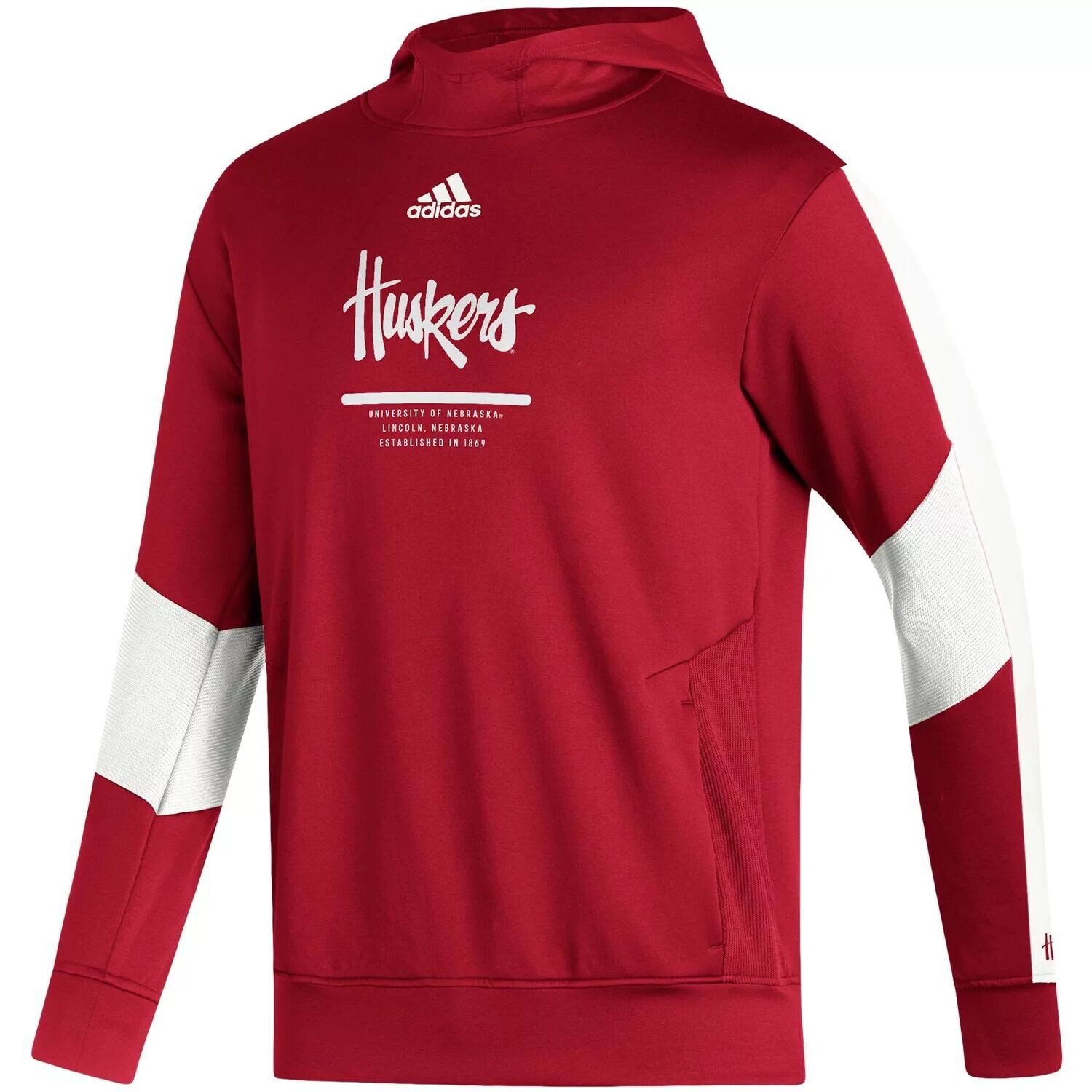 

Мужская толстовка adidas Scarlet Nebraska Huskers 2021 Sideline AEROREADY