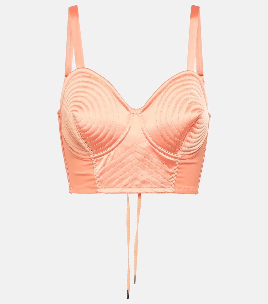 

Коническое атласное бюстье Jean Paul Gaultier, розовый