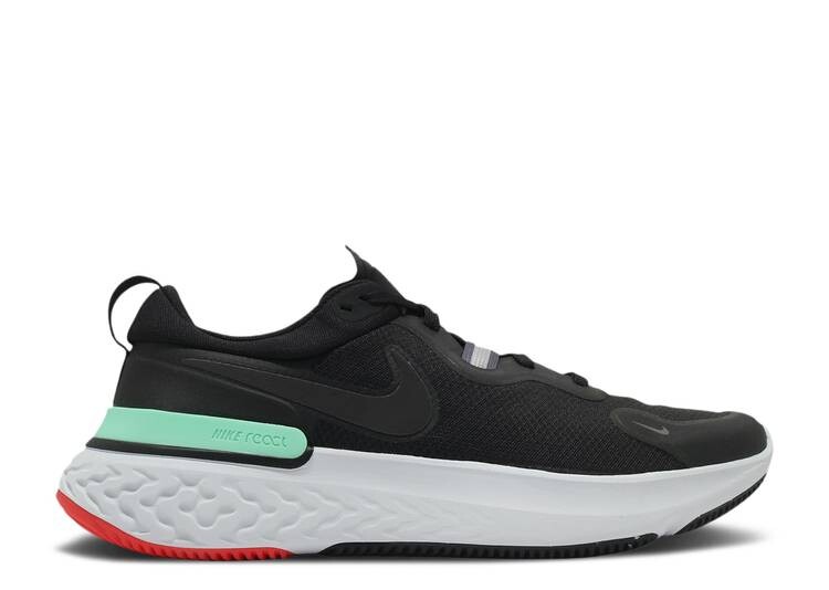 

Кроссовки Nike REACT MILER 'BLACK GREEN GLOW', черный