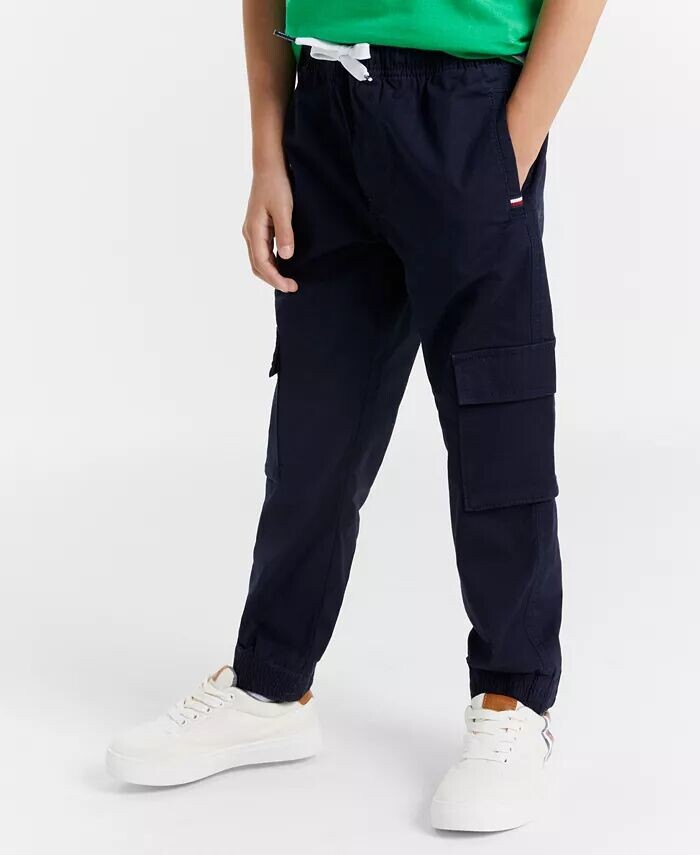 

Твиловые джоггеры Little Boys Tommy Cargo Tommy Hilfiger, синий