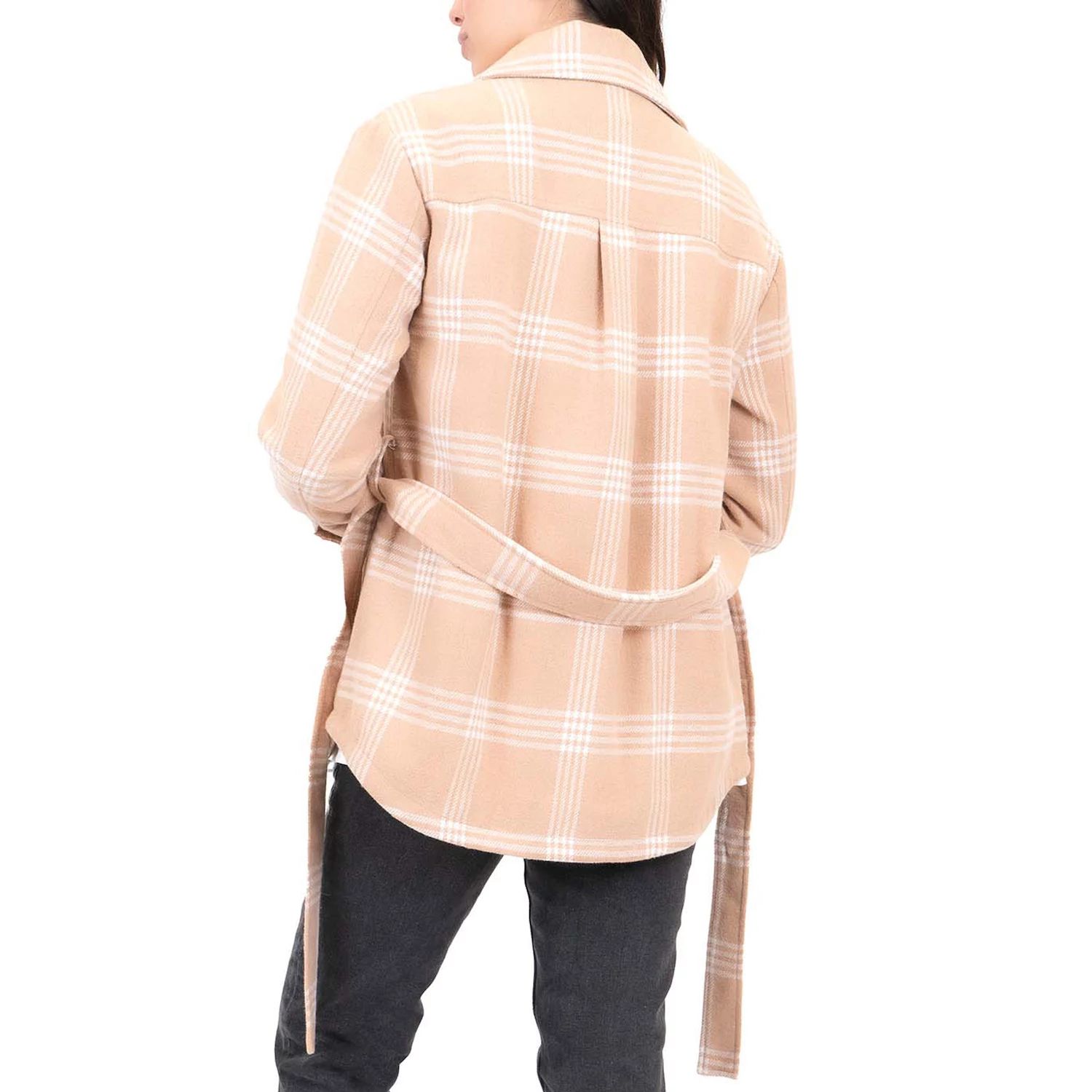 Женская куртка из искусственной шерсти с поясом для кофейни Coffee Shop плед erdenet camel down plaid 150x200 1 шт