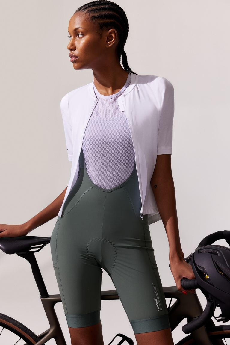 

Велосипедные шорты Drymove с нагрудником H&M, зеленый