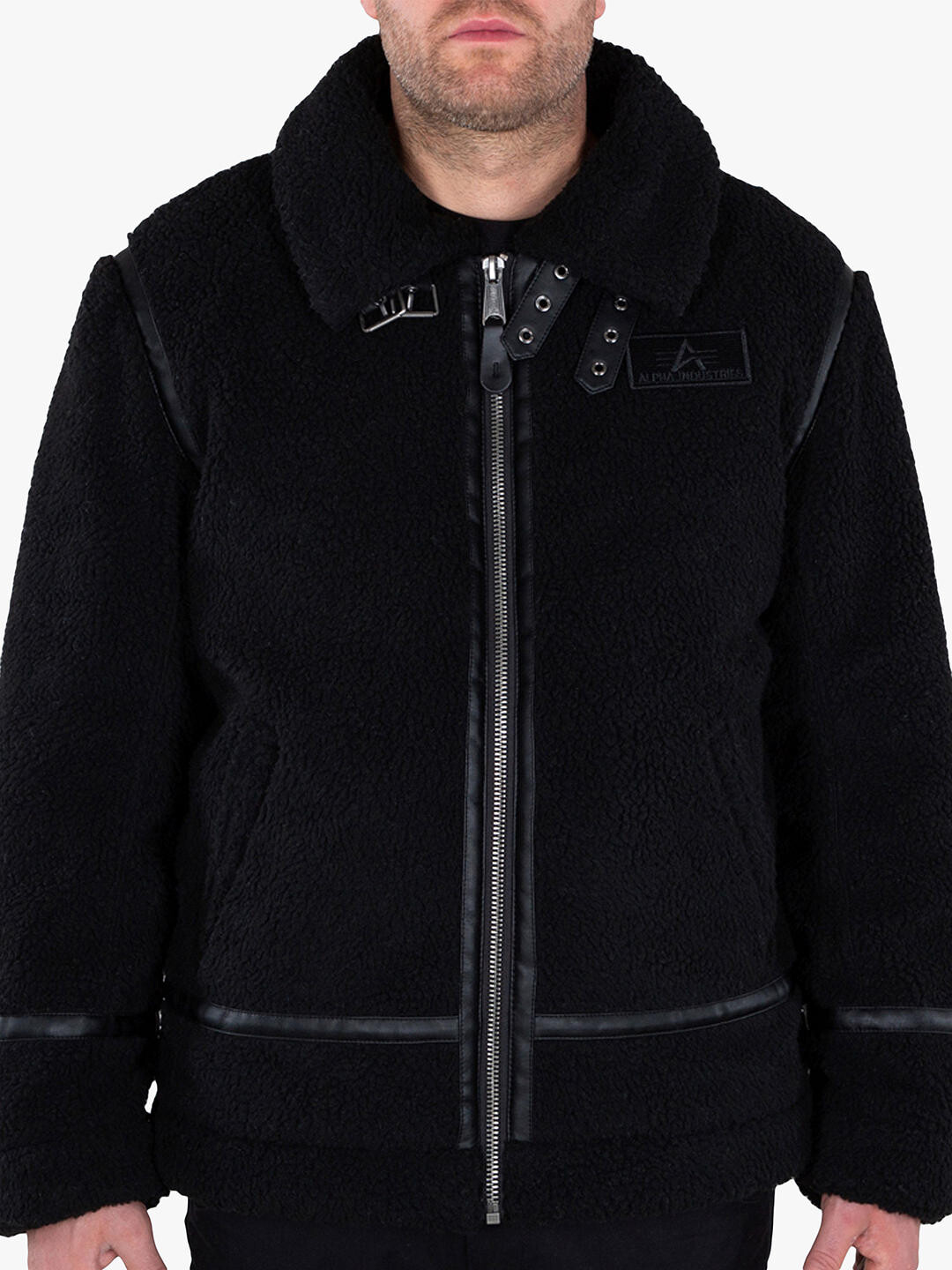 

Байкерская куртка Alpha Industries Teddy, 03 Черный