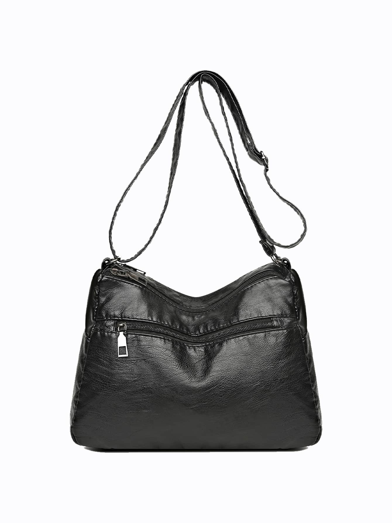 Женская сумка через плечо среднего возраста, черный