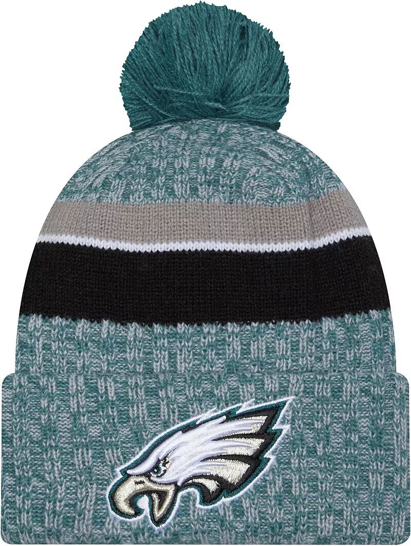 

Мужская зеленая спортивная вязаная шапка New Era Philadelphia Eagles 2023 Sideline