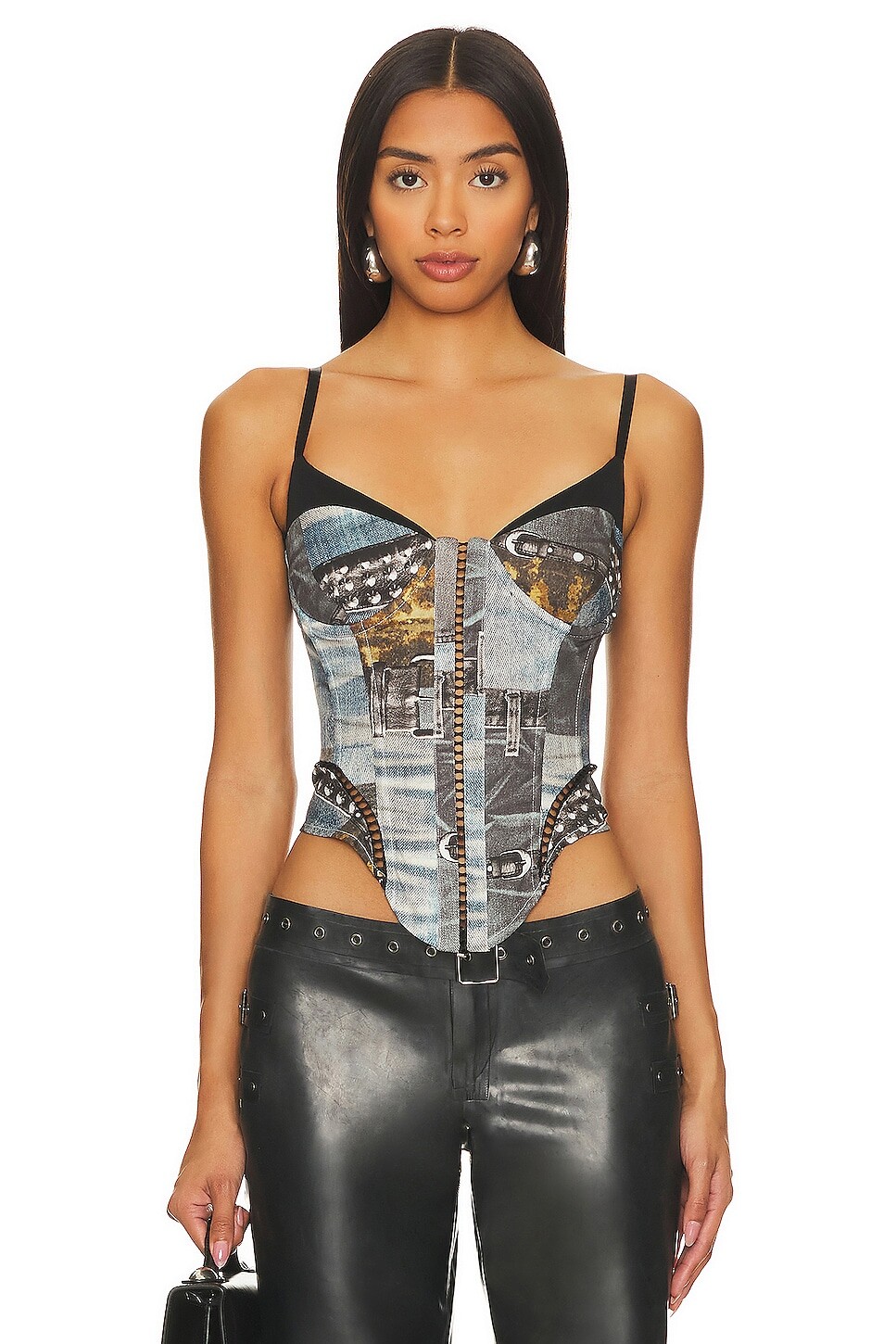 

Корсет Miaou Cristina, цвет Denim Suede Print