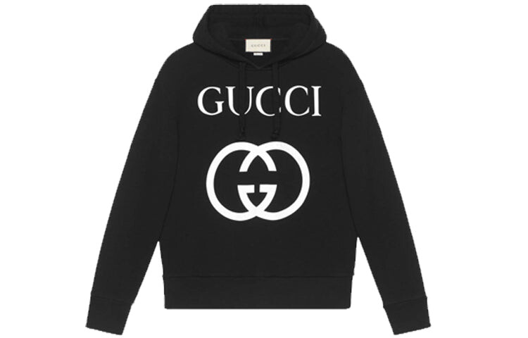 

Худи Gucci Interlocking G Oversize, черный / белый