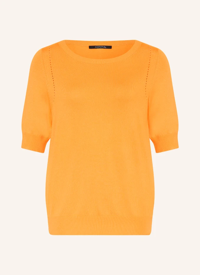 Трикотажная рубашка Comma, оранжевый