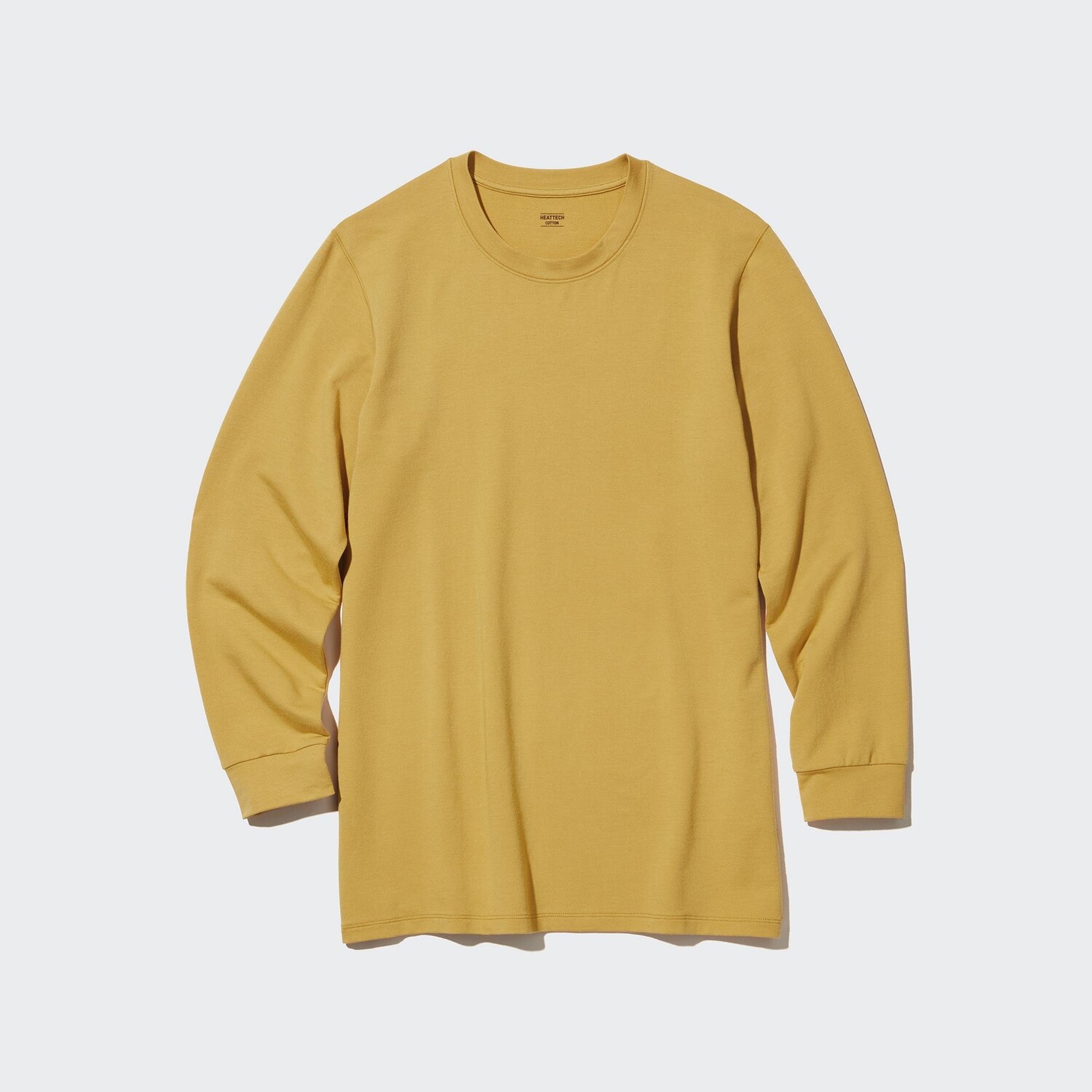 

Топ хлопковый Uniqlo Heattech с круглым вырезом, желтый