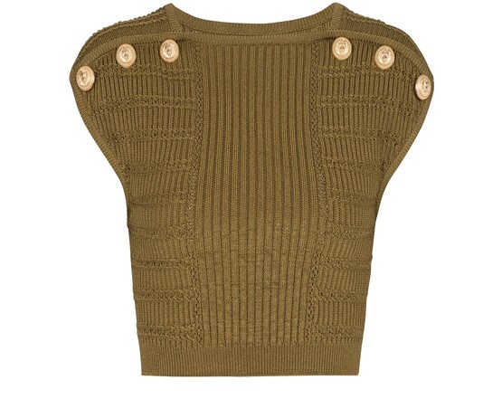 

Вяжем укороченный топ Balmain