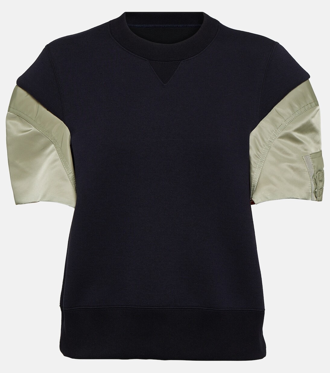 

Футболка из джерси со вставками Sacai, синий
