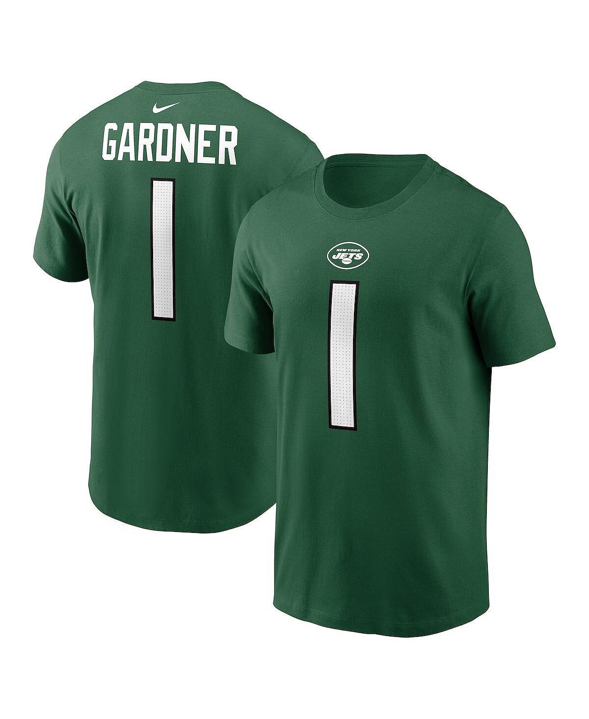 

Мужская футболка Sauce Gardner Green New York Jets с именем и номером игрока Nike