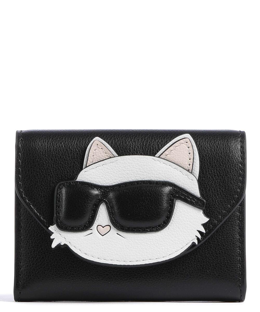 

Кошелек Ikonik 2.0 из зерненой яловой кожи Karl Lagerfeld, черный