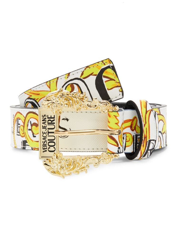 

Ремень с логотипом Versace, цвет White Gold