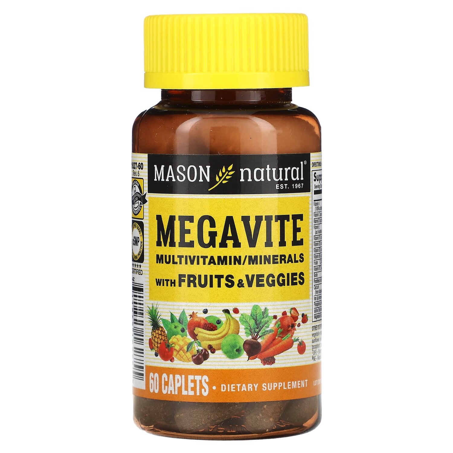 

Megavite, мультивитамины и минералы, 60 капсул, Mason Natural